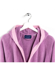 Accappatoio bambino in cotone con cappuccio Caleffi bicolor