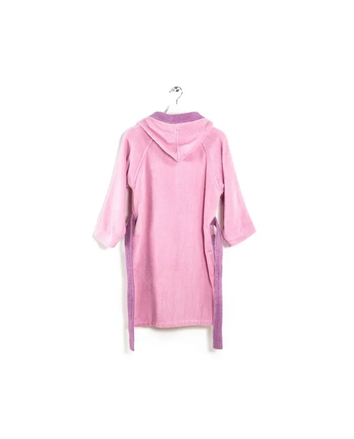 Accappatoio bambino in cotone con cappuccio Caleffi bicolor