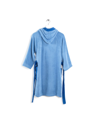 Accappatoio bambino in cotone con cappuccio Caleffi bicolor