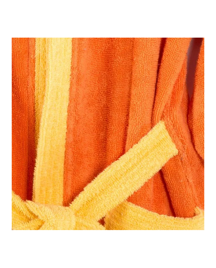 Accappatoio bambino in cotone con cappuccio Caleffi bicolor