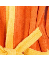 Accappatoio bambino in cotone con cappuccio Caleffi bicolor