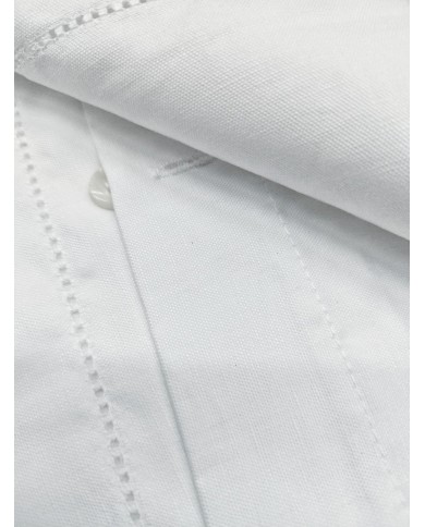 Coppia di federe in misto lino bianco e orlo a giorno