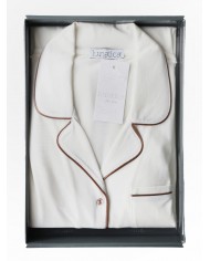 Camicia da notte aperta avanti 100% cotone Lunatica 41153