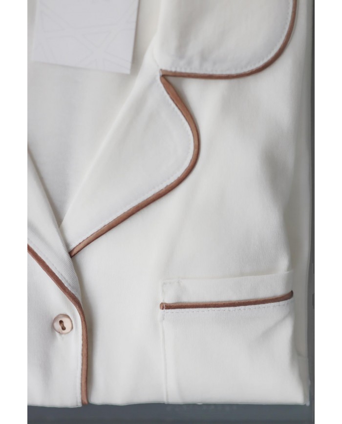 Camicia da notte aperta avanti 100% cotone Lunatica 41153