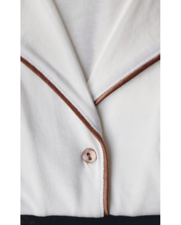 Camicia da notte aperta avanti 100% cotone Lunatica 41153