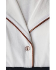 Camicia da notte aperta avanti 100% cotone Lunatica 41153