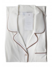 Camicia da notte aperta avanti 100% cotone Lunatica 41153