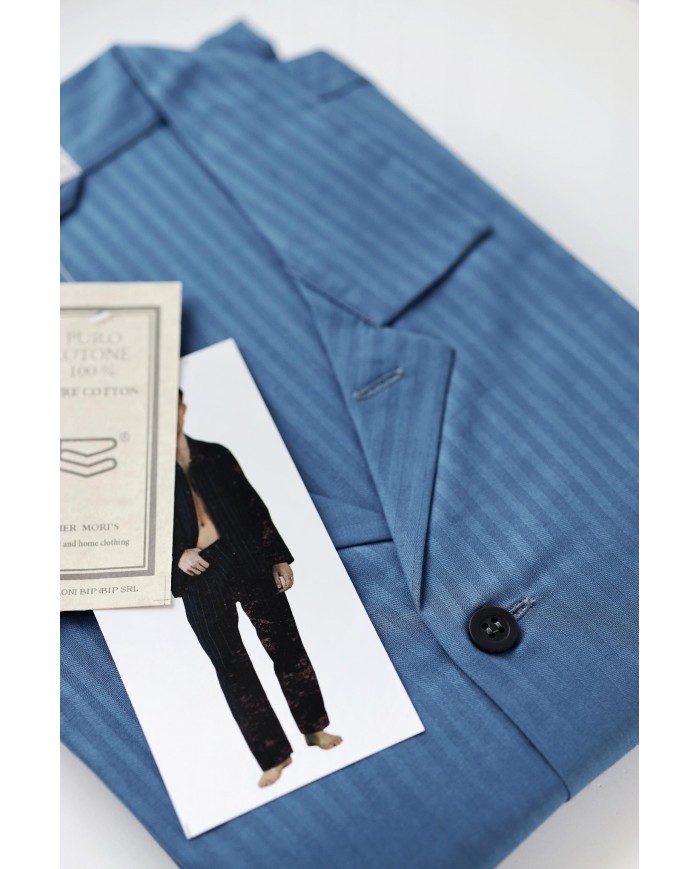 Pigiama classico 100% cotone aperto avanti Pier Mori's 740