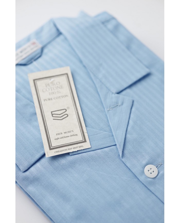 Pigiama classico 100% cotone aperto avanti Pier Mori's 740
