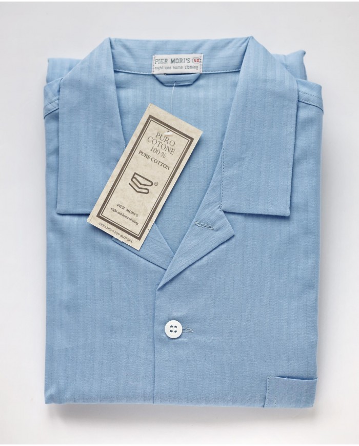 Pigiama classico 100% cotone aperto avanti Pier Mori's 740