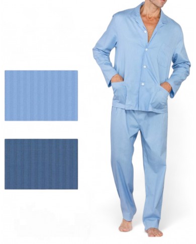 Pigiama classico 100% cotone aperto avanti Pier Mori's 740