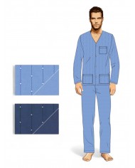 Pigiama classico 100% cotone aperto avanti Piere Mori's 05299