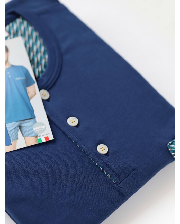 Pigiama estivo uomo 3 pezzi 100% cotone Bip Bip Conquista 3662