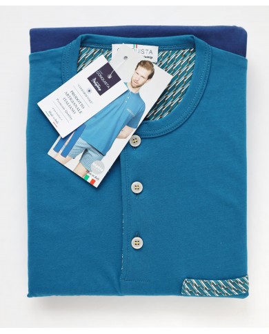 Pigiama estivo uomo 3 pezzi 100% cotone Bip Bip Conquista 3662