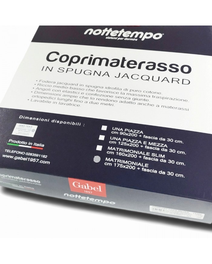 Coprimaterasso matrimoniale comfort Gabel angoli maxi