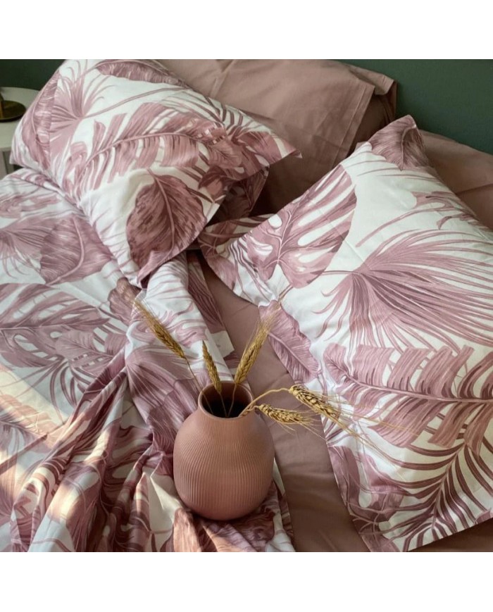 Completo lenzuola matrimoniale in puro cotone Maestri Cotonieri foresta