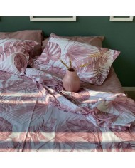 Completo lenzuola matrimoniale in puro cotone Maestri Cotonieri foresta