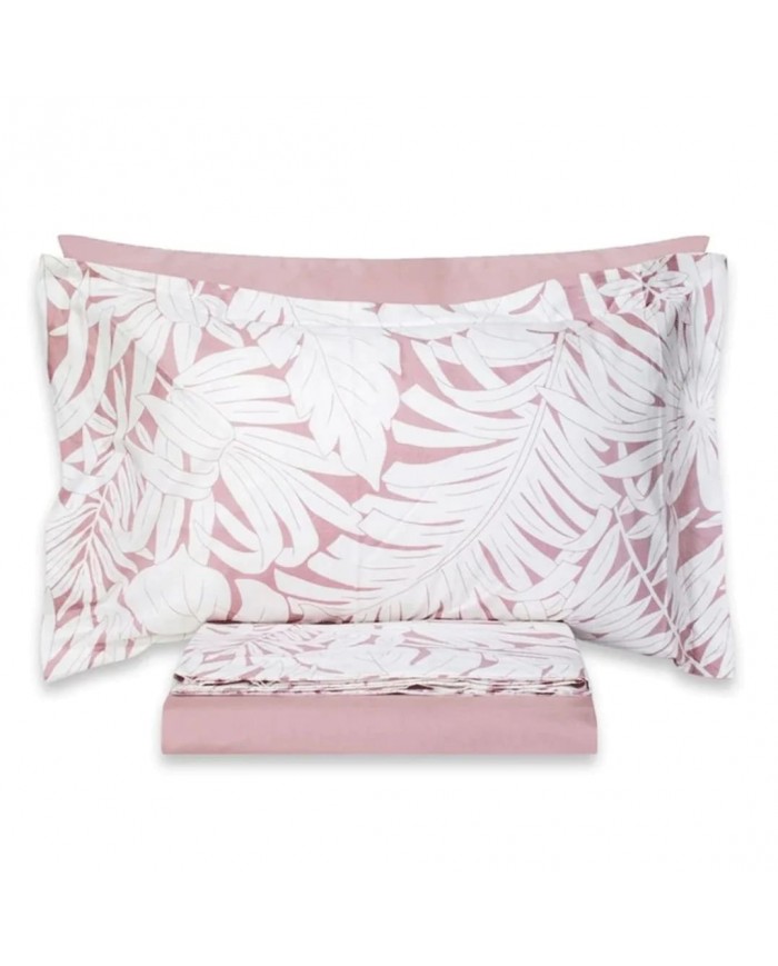 Completo lenzuola matrimoniale in puro cotone Maestri Cotonieri foresta