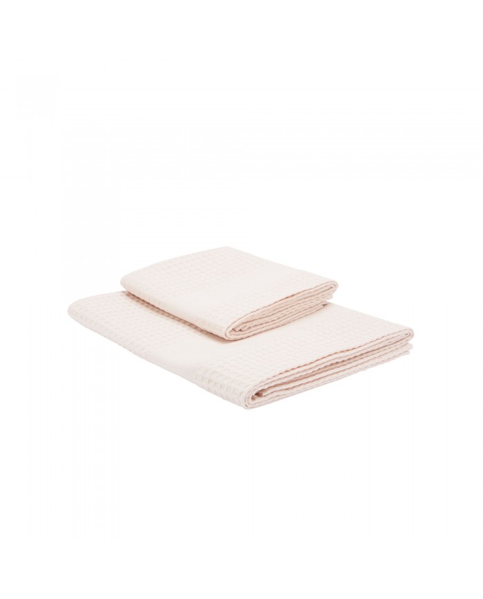 Coppia asciugamano viso + ospite nido d'ape Bellora APE