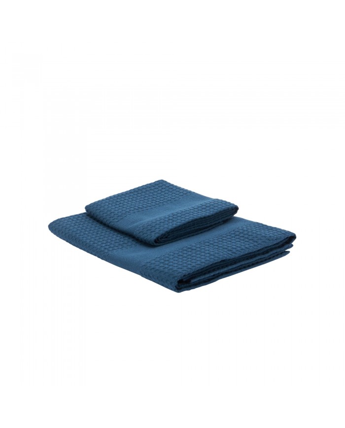 Coppia asciugamano viso + ospite nido d'ape Bellora APE