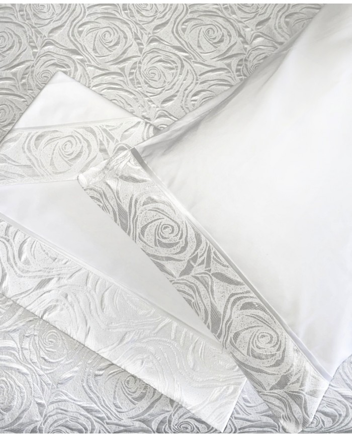 Coordinato Copriletto e Completo lenzuola in puro cotone By Carezze art Raquel