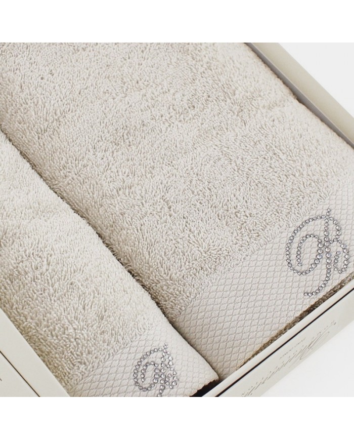 Set asciugamano spugna viso + ospite Benessere Blumarine