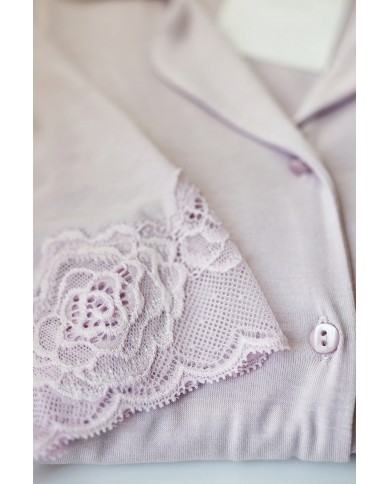 Pigiama Donna aperto avanti taglio giacca Lunatica 41127