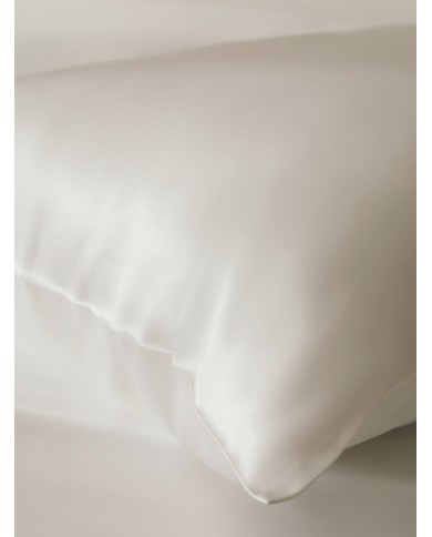 Coppia di federe in pura seta colore Naturale