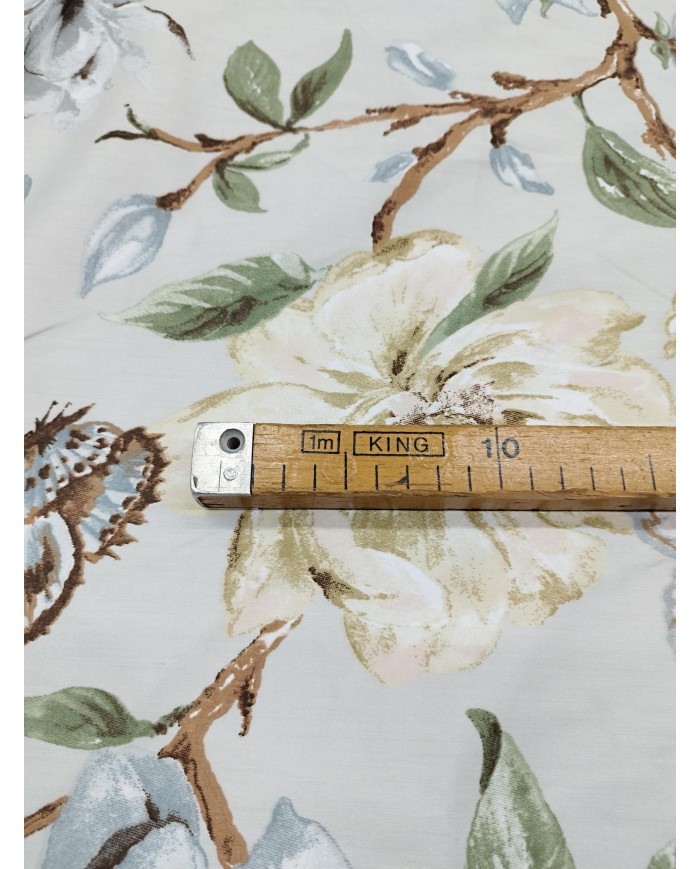 Tessuto raso stampato floreale al metro altezza 280