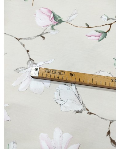 Tessuto raso stampato floreale al metro altezza 280