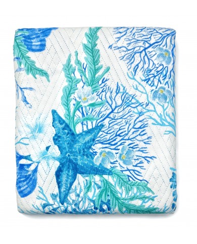 Copriletto Trapuntato quilt letto matrimoniale coralli Saint Jean