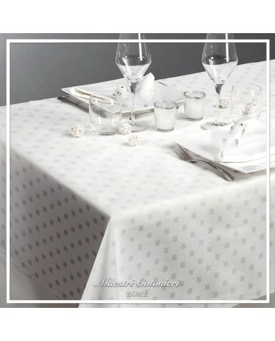 Servizio da tavola per 12 in fiandra di puro cotone Maestri Cotonieri Damina