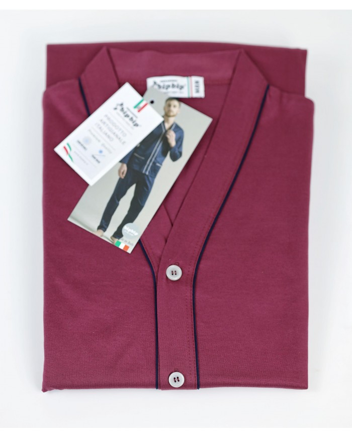 Pigiama Uomo 100% cotone makò aperto avanti Bip Bip 4242