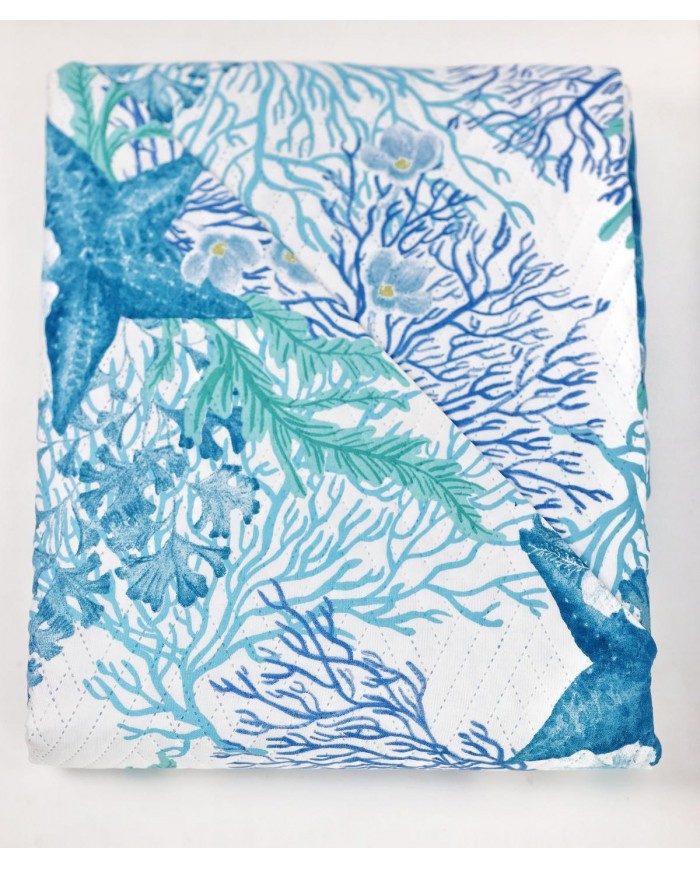 Copriletto Trapuntato quilt letto matrimoniale coralli Saint Jean