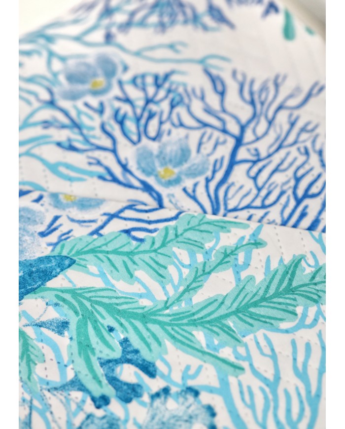 Copriletto Trapuntato quilt letto matrimoniale coralli Saint Jean