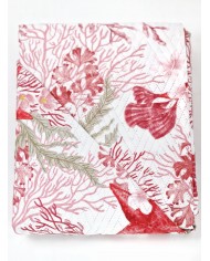 Copriletto Trapuntato quilt letto matrimoniale coralli Saint Jean