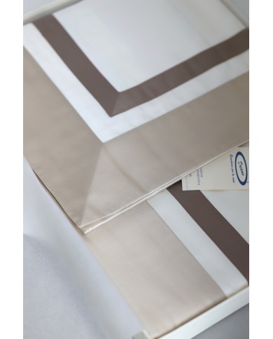 Completo lenzuola matrimoniale in raso di puro cotone Dreams Jasmine