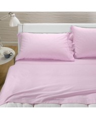 Completo Lenzuola matrimoniali in Flanella tinta unita