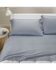 Completo Lenzuola matrimoniali in Flanella tinta unita