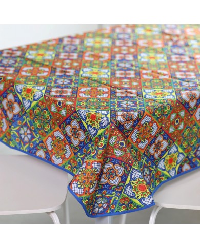 Tovaglia antimacchia Maiolica var.4  - Misure Varie