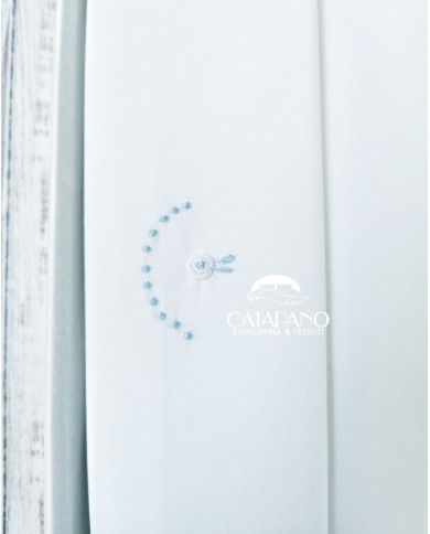 Completo lenzuola culla passeggino ricamato a mano Elite pour le Bebè 45346