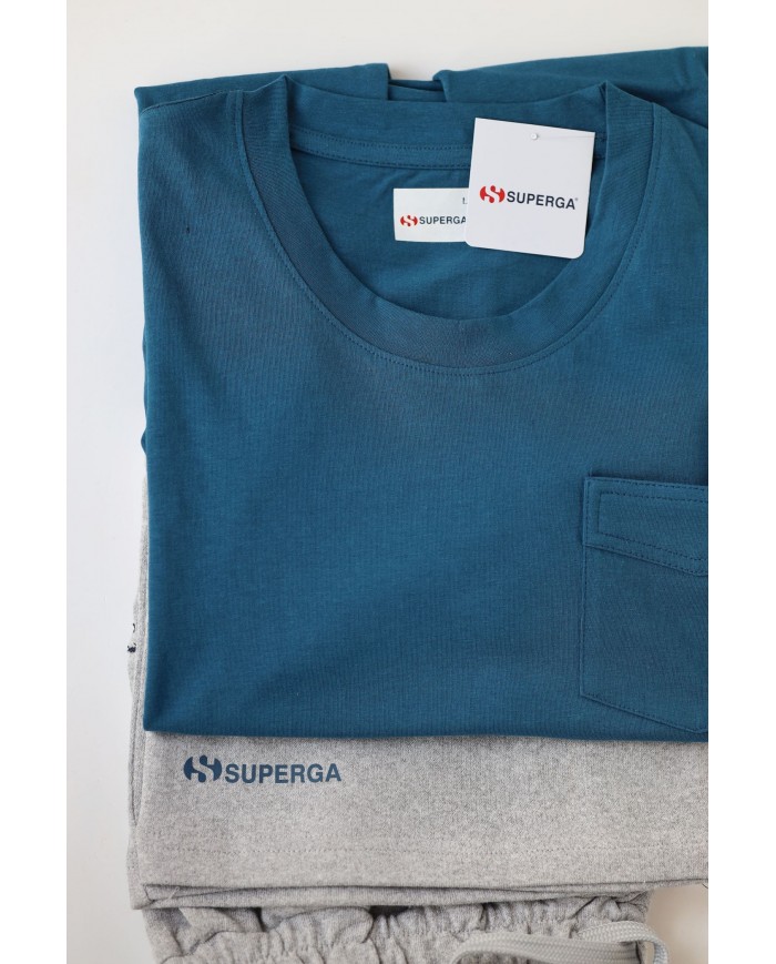 Pigiama manica corta 100% cotone Superga 24221