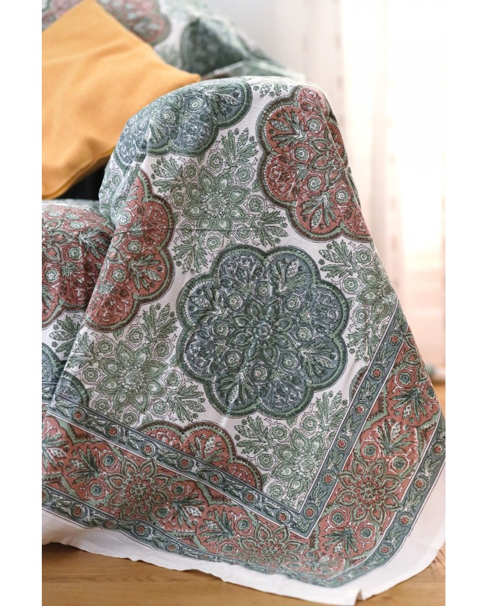 Telo arredo foulard copritutto in cotone Adriel 250x260