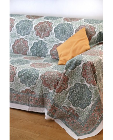 Telo arredo foulard copritutto in cotone Adriel 250x260