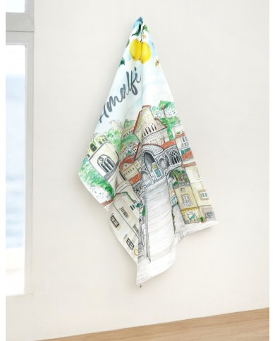 Canovaccio 100% cotone stampa digitale - Amalfi Canovaccio 100% cotone stampa digitale - Amalfi