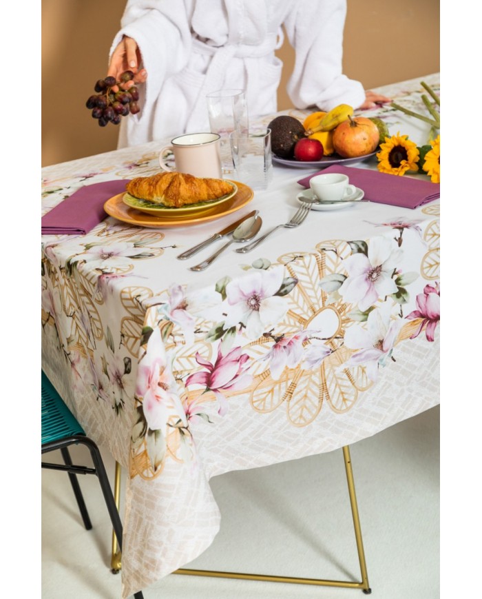 Tovaglia 6 posti 100% cotone stampa digitale Neith Rianna