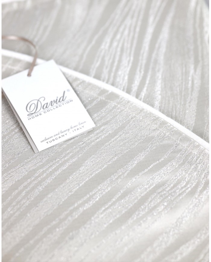 Copriletto matrimoniale in raso jacquard David Home Horizon