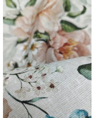 Tessuto al metro panama stampato floreale altezza 280