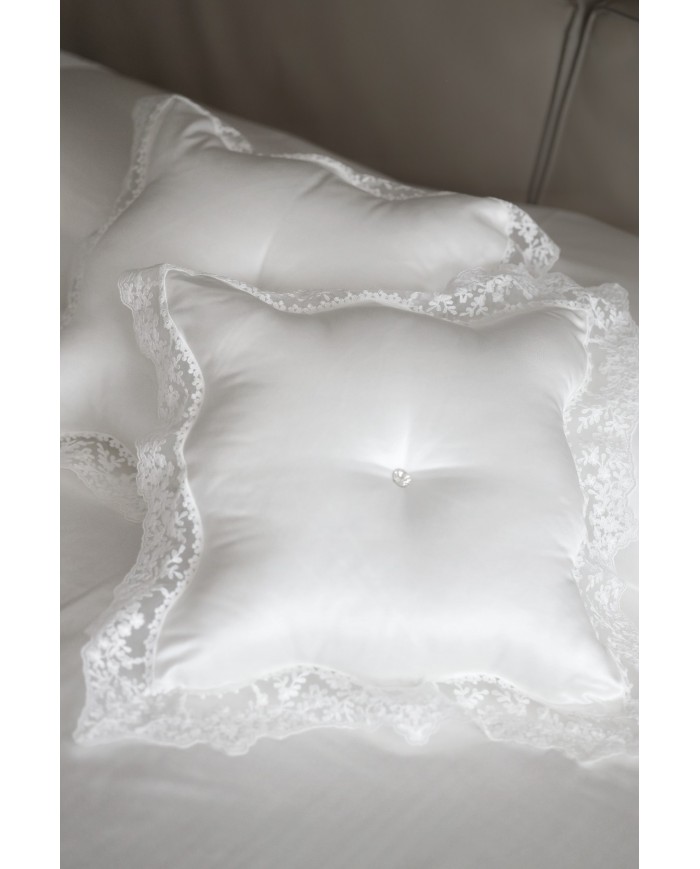 Cuscino arredo in raso e pizzo David Home Diana