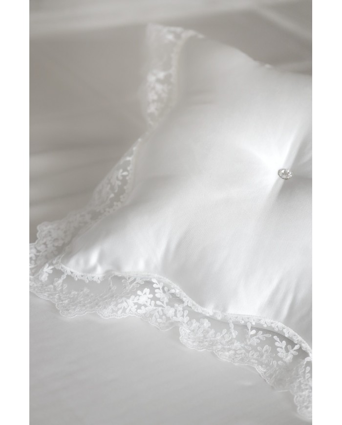 Cuscino arredo in raso e pizzo David Home Diana